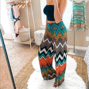 Printed Wide Leg Pants